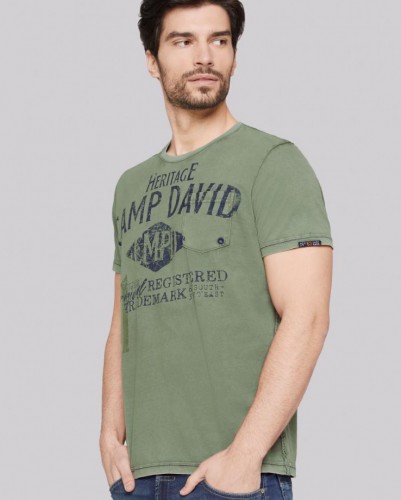 Tričko CAMP DAVID pánske CG2204-3711-31 khaki