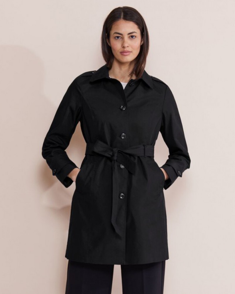 Street One A201931 Trench Donna: Impermeabile Twill Con Cintura E Tasche Laterali