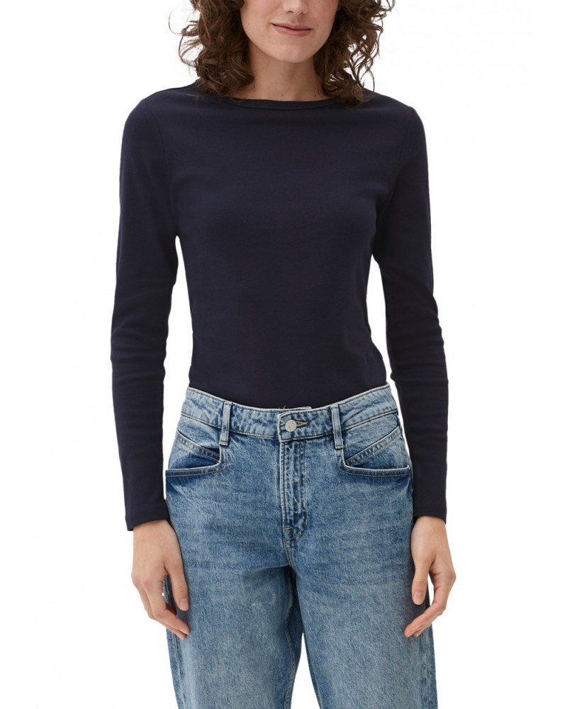 T-shirt met lange mouwen - zacht en licht elastisch - Zwart T-shirt met lange mouwen - zacht en licht elastisch - Zwart