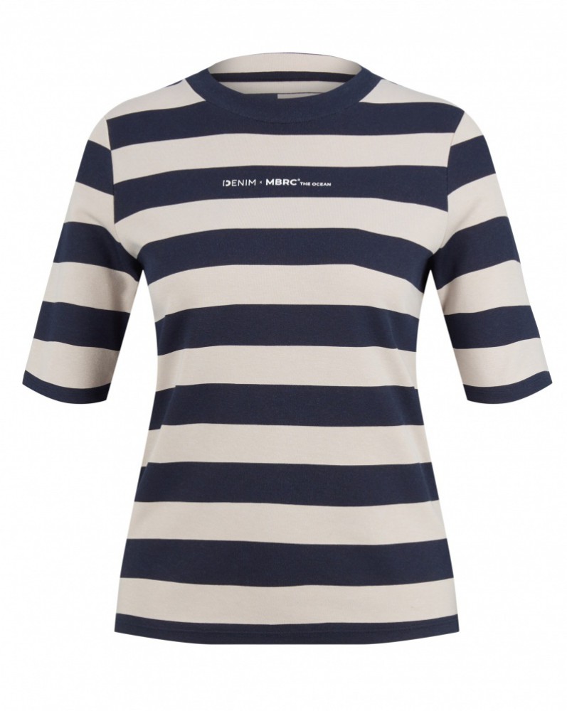 Tailor Denim Tom Tailor Dames Shirt T-Shirt Aus Baumwolle Mit Logo-Print